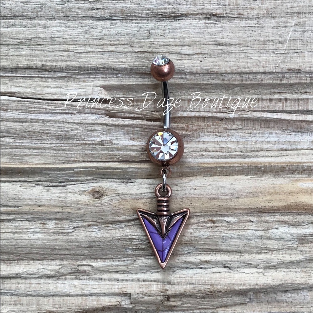 Vintage‎ Boho Stone Arrowhead Belly Button Ring